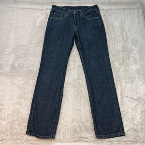 Levis 514 Jeans Mens 30x32 Dark Blue Straight Fit Denim 100% Cotton